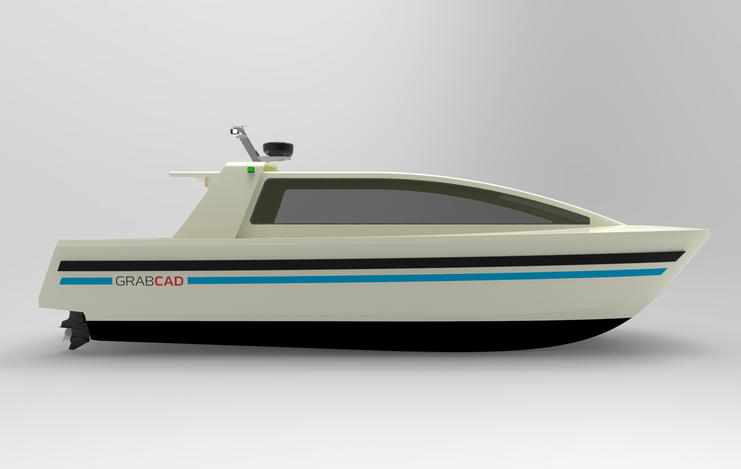 10米双体快艇简易模型